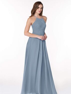 Azazie Ginger Dusty Blue Bridesmaid Dress